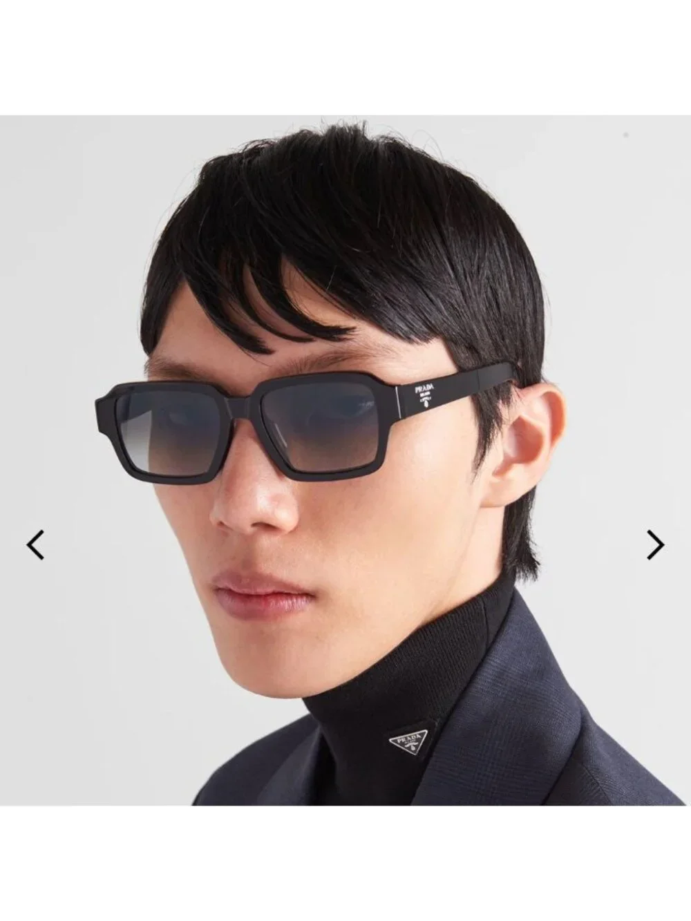 Prada Square Gradient Sunglasses Boston Logo Eyewear